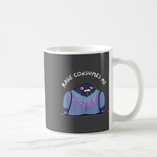 Taza De Café Rage Consumes Me Funny Geon Meme Hand Drawn  (Derecha)