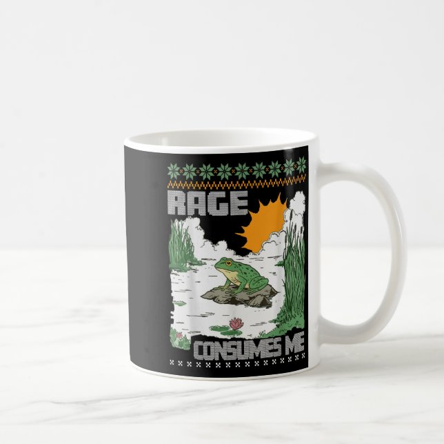 Taza De Café Rage Consumes Me Ugly Christmas Sweaters Funny Fro (Derecha)