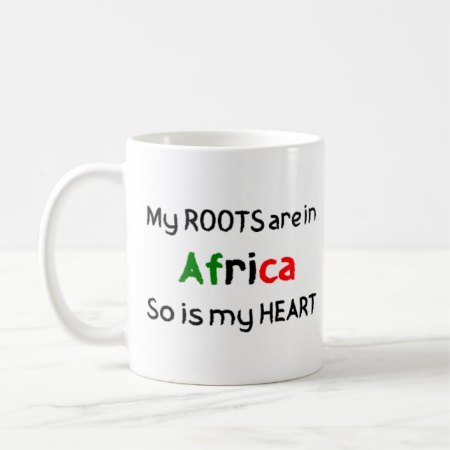 Taza De Café raices africanas de café mug (Izquierda)