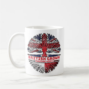 Taza De Café Raíces de árboles británicos de Malta Reino Unido