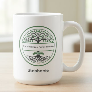 Taza De Café Raíces de la Reunión Familiar de Amor