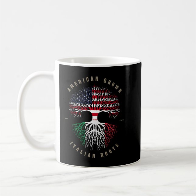 Taza De Café Raíces italianas cultivadas norteamericanas Bander (Izquierda)