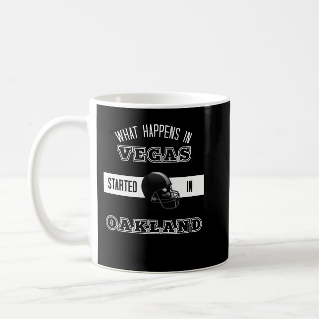 Taza De Café Raiders de Las Vegas Crewneck Sweatshirt, Qué pasa (Izquierda)