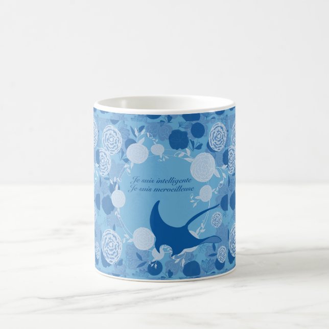 Taza De Café raie, fleur de vie, naranja, mandala, zen, chakra, (Centro)