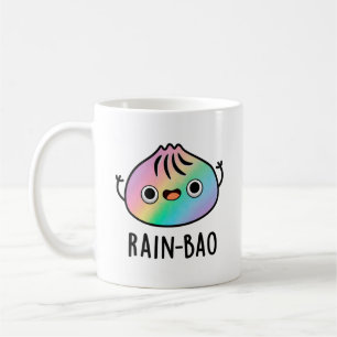 Taza De Café Rain-bao Funny Rainbow Dimsum Bao Pun