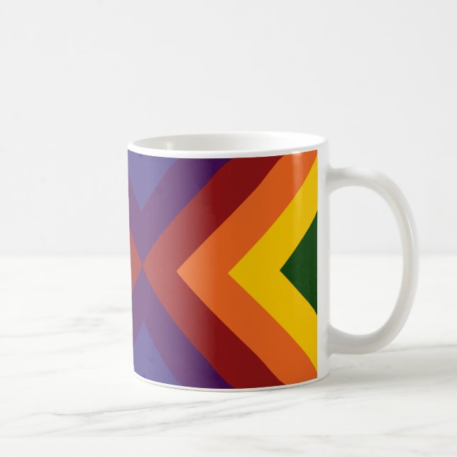 Taza De Café Rainbow Chevrons Mug (Derecha)