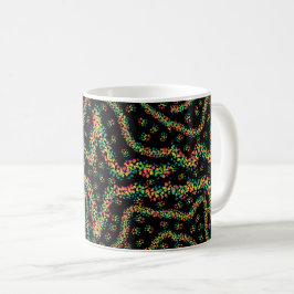 Taza De Café Rainbow Colored Seurat Style Pointillism Pattern