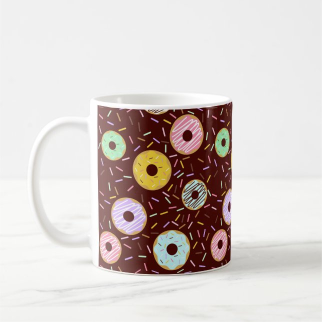Taza De Café Rainbow Donuts Coffee Cup Donut Pattern Mug (Izquierda)