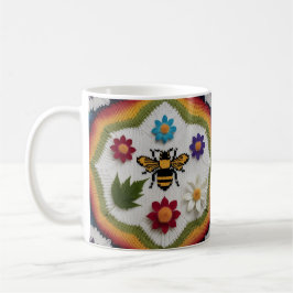Taza De Café Rainbow Fair Isle Knit Pattern Cozy Coffee Mug