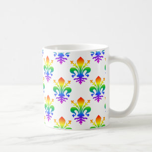 Taza De Café Rainbow Fleur-de-lis