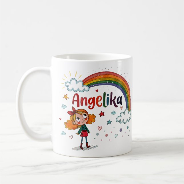 Taza De Café Rainbow Girl Angelika 2 (Izquierda)