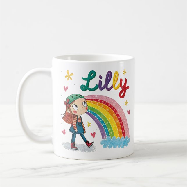 Taza De Café Rainbow Girl Lilly 2 (Izquierda)