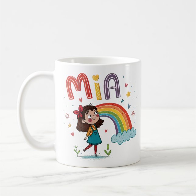 Taza De Café Rainbow Girl Mia 1 (Izquierda)