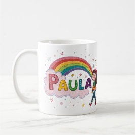 Taza De Café Rainbow Girl Paula 1
