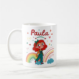 Taza De Café Rainbow Girl Paula 2