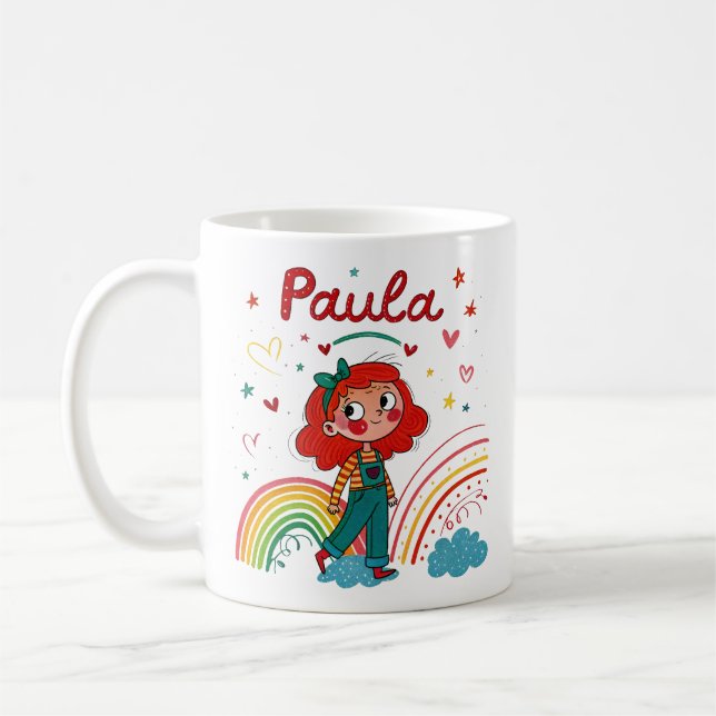 Taza De Café Rainbow Girl Paula 2 (Izquierda)