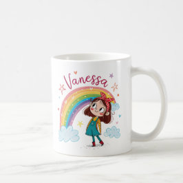 Taza De Café Rainbow Girl Vanessa 1