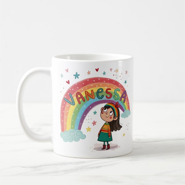 Taza De Café Rainbow Girl Vanessa 2 (Izquierda)