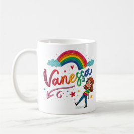 Taza De Café Rainbow Girl Vanessa 3