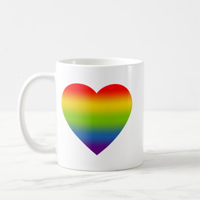 Taza De Café Rainbow Heart Mug (Izquierda)