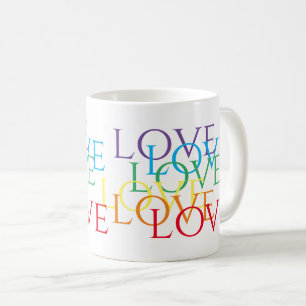 Taza De Café RAINBOW LOVE White Mug