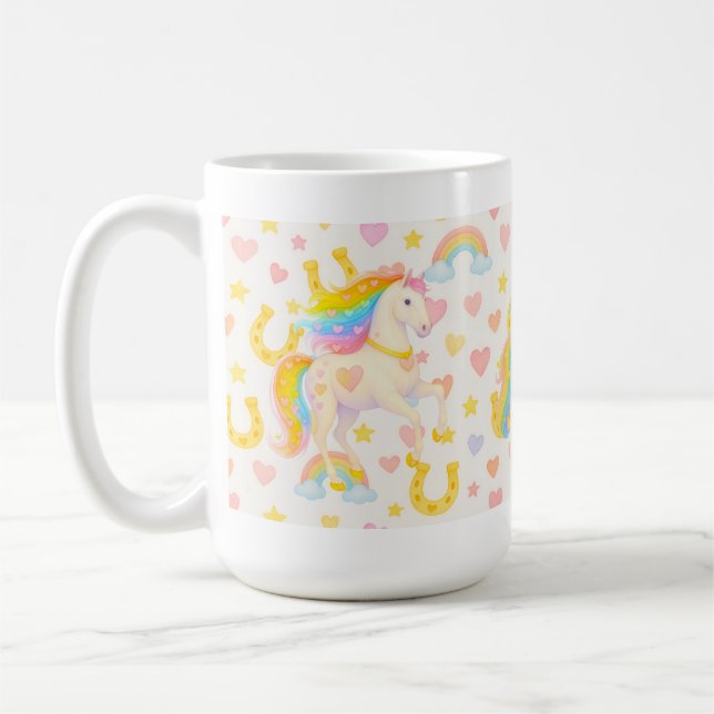 Taza De Café Rainbow Mane Horses Coffee Mug — Cooper & Cody (Izquierda)