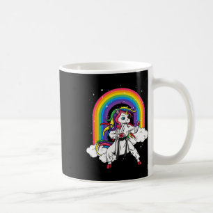Taza De Café Rainbow Unicorn Karate Taekwondo Mma Judo Kids Gir