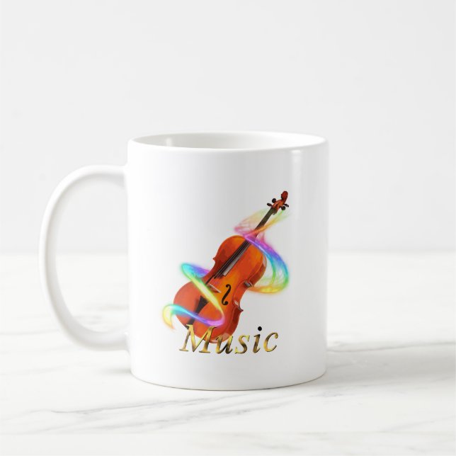 Taza De Café Rainbow Violin (Izquierda)