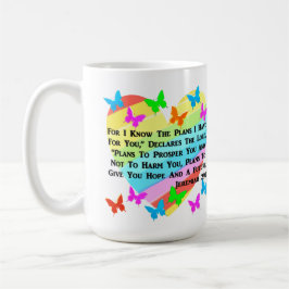 TAZA DE CAFÉ RAINBOW Y HEARTS JEREMIAH 29:11
