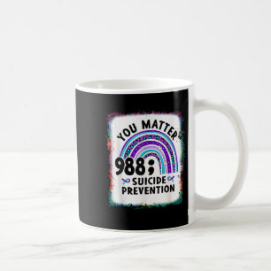 Taza De Café Rainbow You 988 Suicidio Prevención de Conciencia 