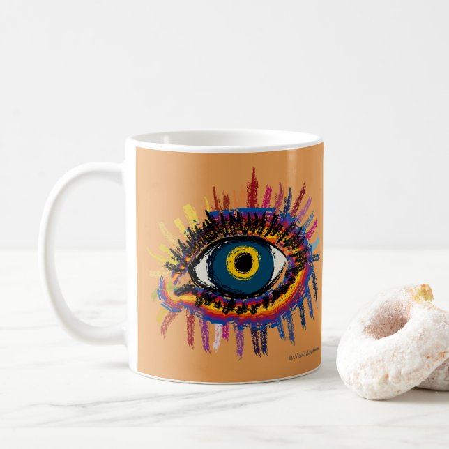 Taza De Café Rainboweye - anaranjado (Con donut)