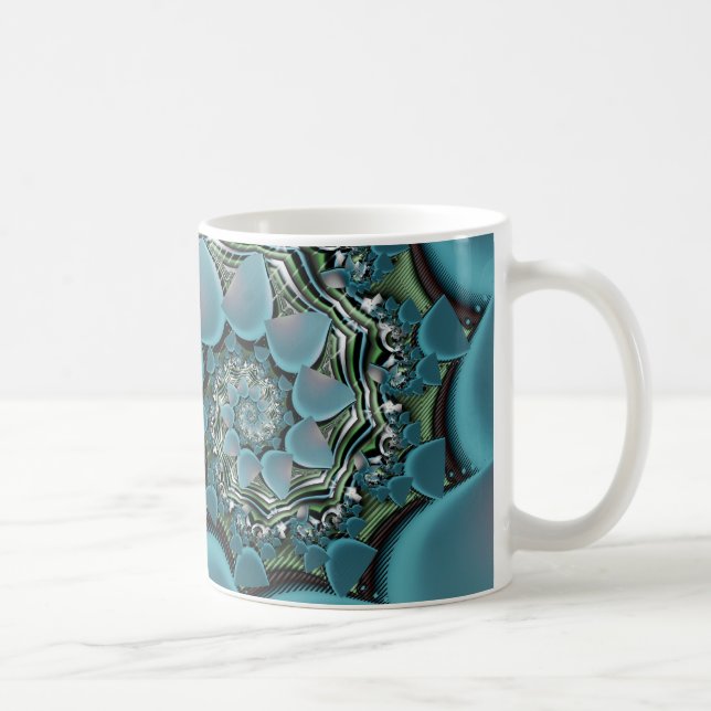 Taza De Café Rainy Day Spiral Fractal (Derecha)