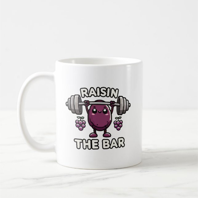 Taza De Café Raisin The Bar - Gracioso Gimnasio Curso Motivacio (Izquierda)