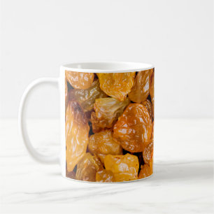 Taza De Café Raisins cierra el fondo de la textura fotográfica.