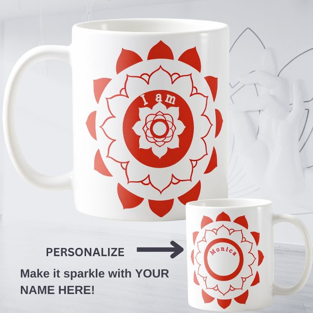 Taza De Café Raíz Chakra Muladhara Red Mandala Mug (Subido por el creador)
