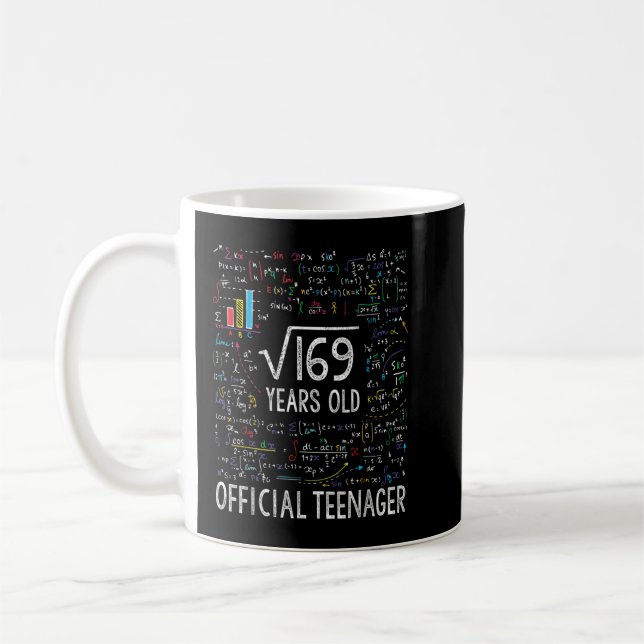 Taza De Café Raíz cuadrada de 169 Adolescente Oficial De 13 Año (Izquierda)