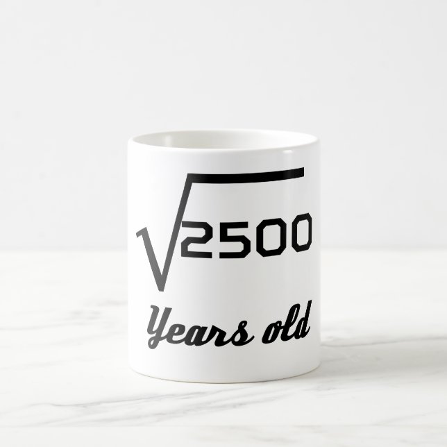 Taza De Café Raíz cuadrada de 2500 50 años (Centro)