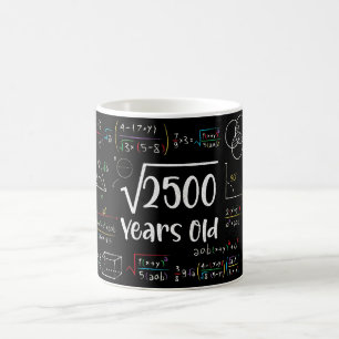 Taza De Café Raíz cuadrada de 2500 Regalo de cumpleaños 50 años