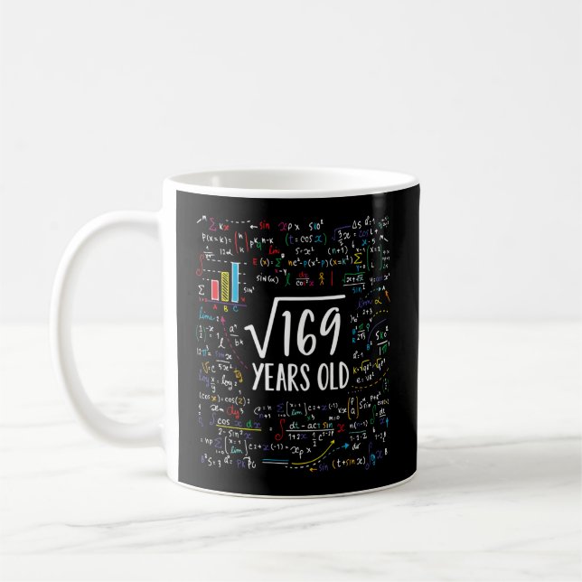 Taza De Café Raíz Cuadrada Del 169 13º Día De Matemáticas (Izquierda)