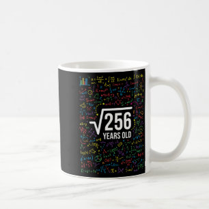 Taza De Café Raíz Cuadrada Matemática 256 Años, Matemáticas Div