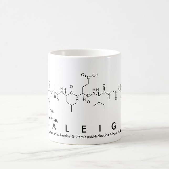 Taza De Café Raleigh peptide nombre mug (Centro)