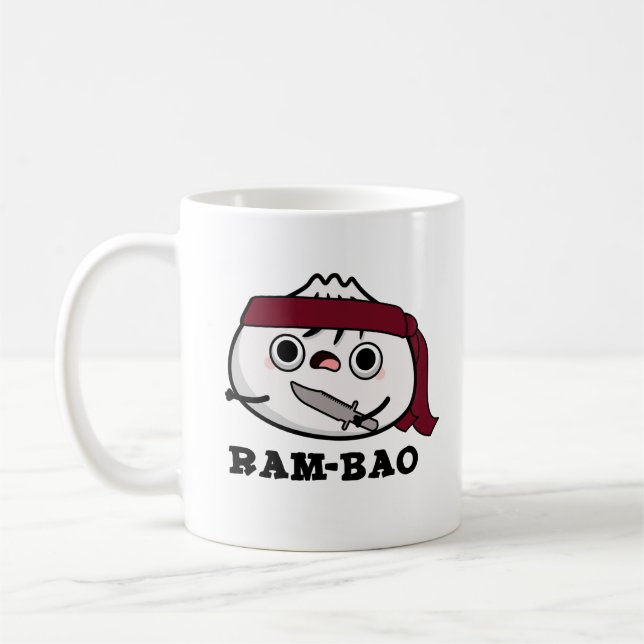 Taza De Café Ram-bao Soldado gracioso Dimsun Pun (Izquierda)