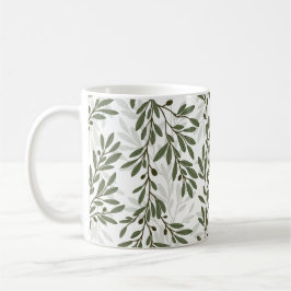 Taza De Café Rama de árbol de oliva verde