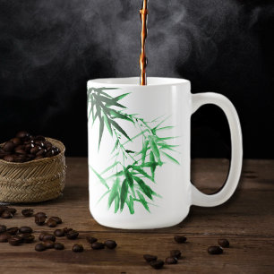 Taza De Café Rama de bambú verde