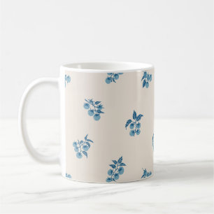 Taza De Café Rama de Tomate Dispersa Botánica Polvorienta Cerúl