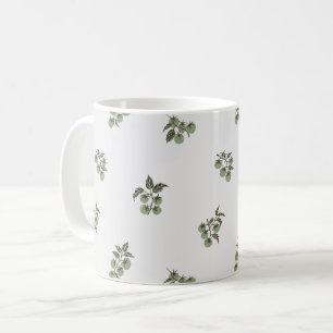 Taza De Café Rama de Tomate Dispersa Botánica Verde Salvia