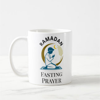 Taza De Café Ramadan Fasting Prayer Man Islamic Vector Graphic