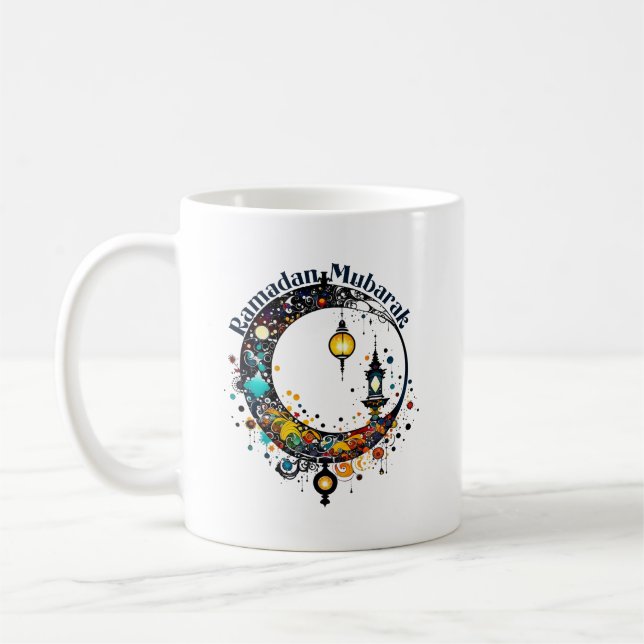 Taza De Café Ramadan Moon al estilo de Pollock (Izquierda)