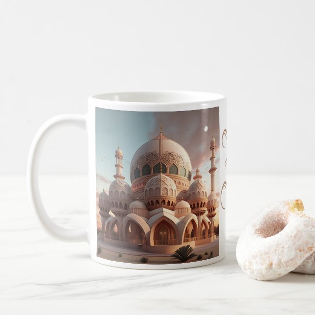 Taza De Café Ramadan Mubarak Nombre (Con donut)