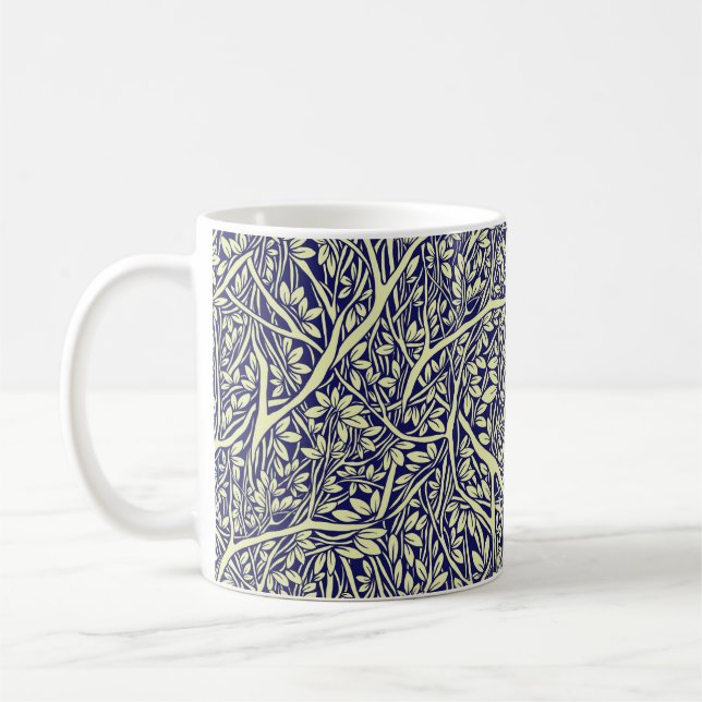 Taza De Café Ramas de árbol intrínsecamente entrelazadas - mar  (Izquierda)